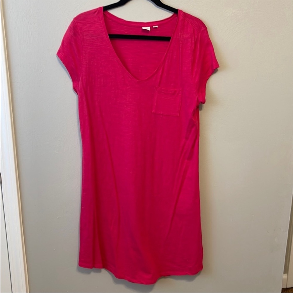 GAP brand hot pink t-shirt dress
